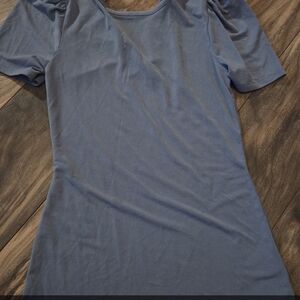 Express Short Sleeve Blue Top